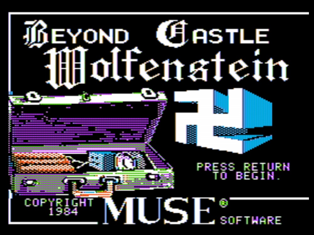 Title Screen of Beyond Castle Wolfenstein for Apple II